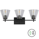 Dainolite Canada - WND-233W-MB - Three Light Vanity - Wenda - Clear