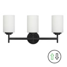 Dainolite Canada - WYN-223W-MB - Three Light Vanity - Wynona - Opal White