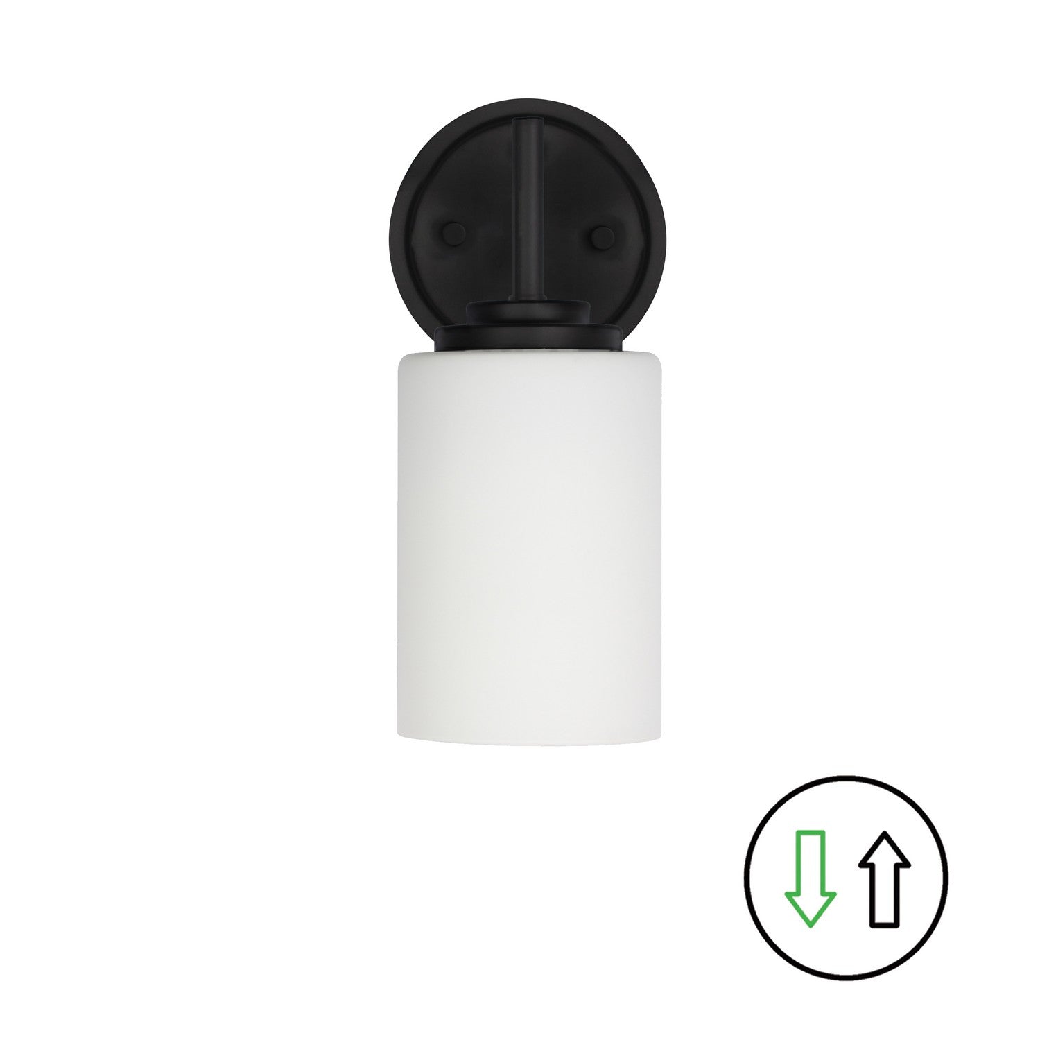 Dainolite Canada - WYN-51W-MB - One Light Wall Sconce - Wynona - Opal White