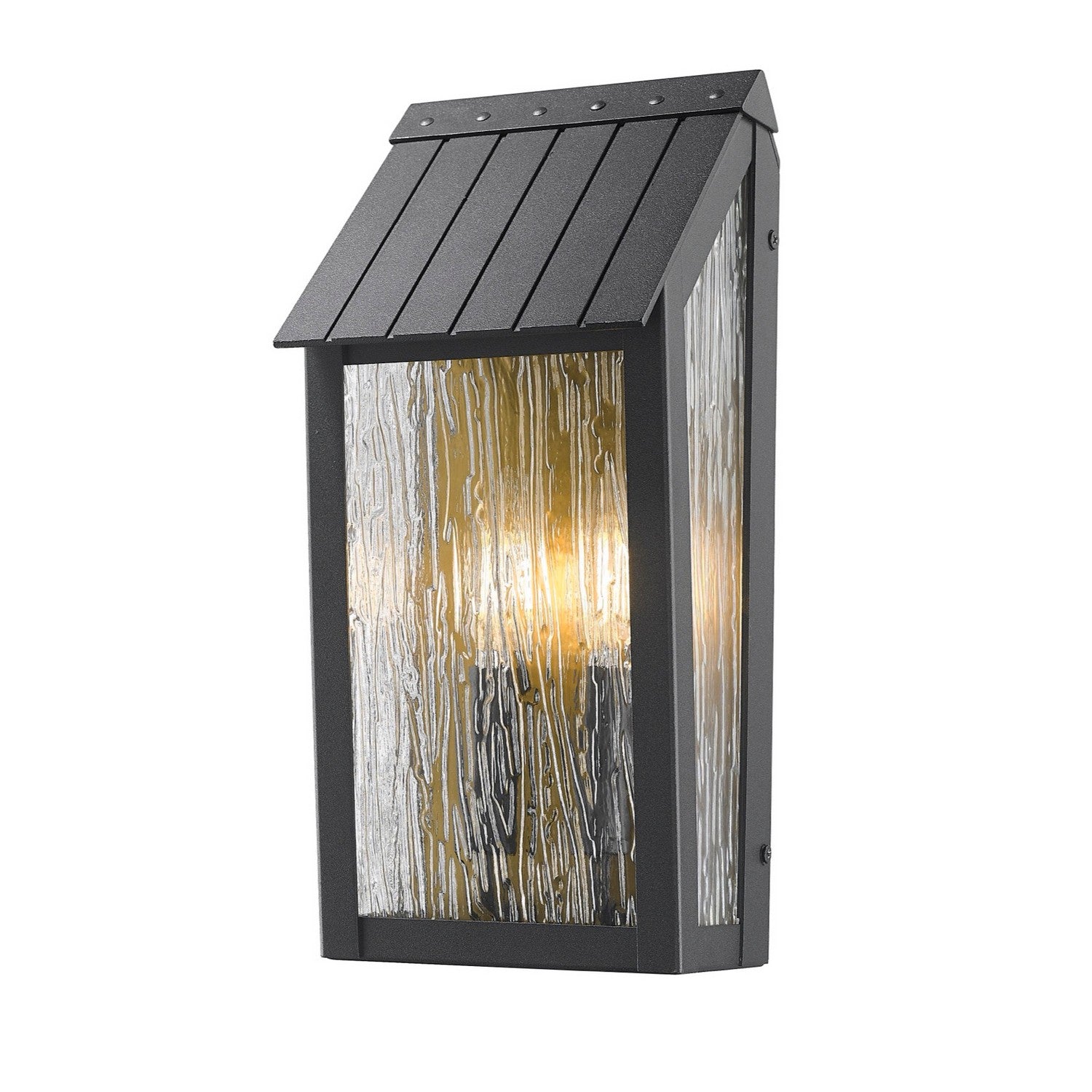 Artcraft Canada - AC8057BK - Three Light Outdoor Wall Sconce - Point - Black, Brass