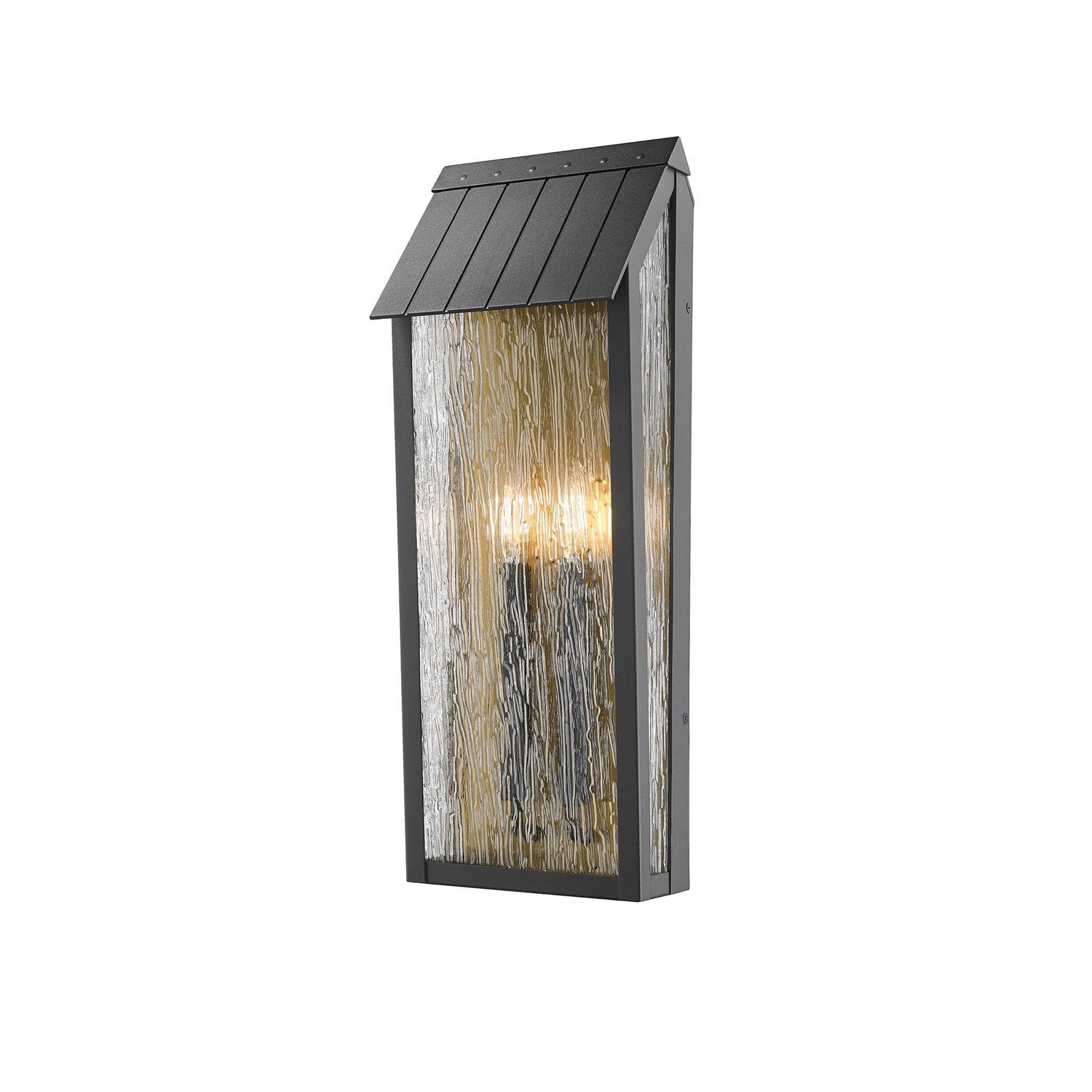 Artcraft Canada - AC8058BK - Deux lampes d'extérieur Murale - Pointe - Noir, Laiton