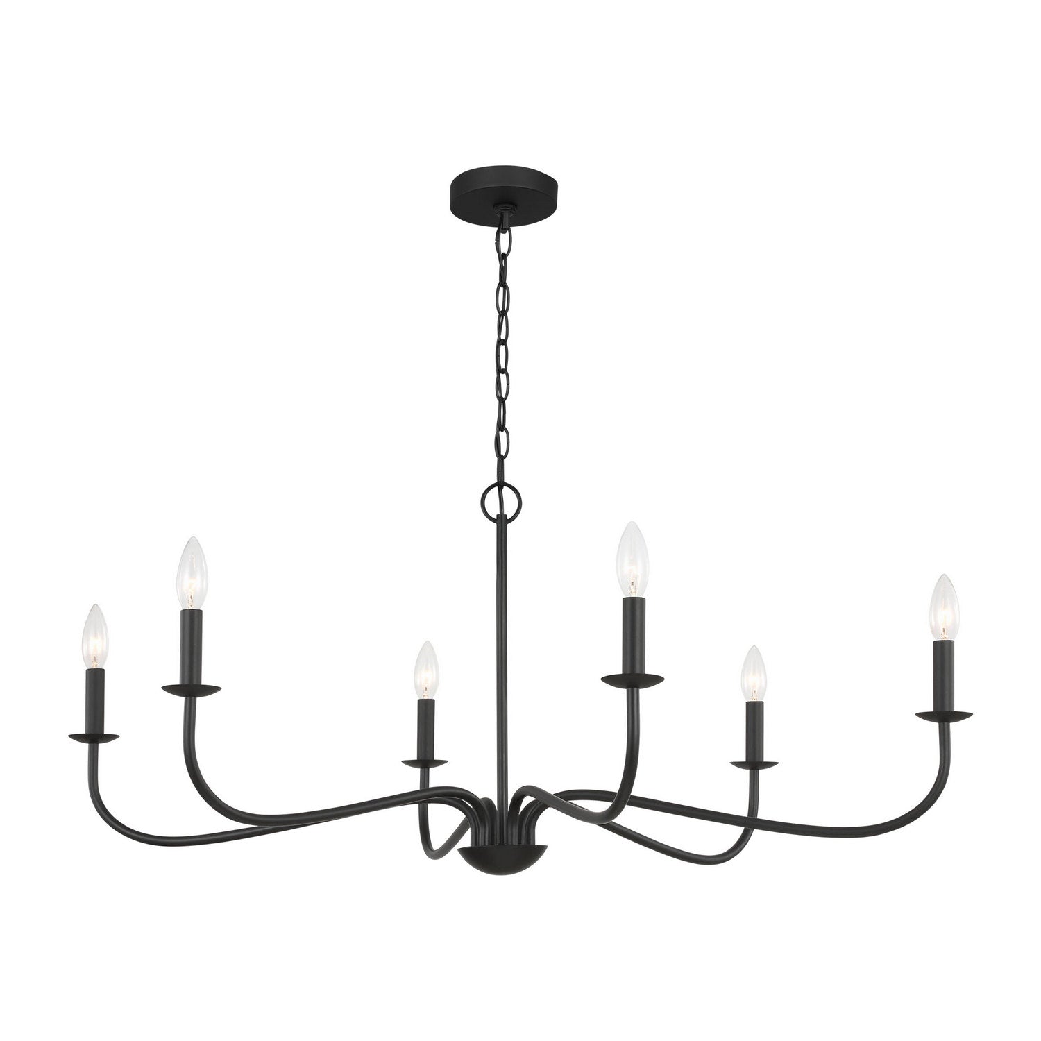 Generation Lighting Canada - GLC1196MBK - Six Light Chandelier - Abells - Midnight Black