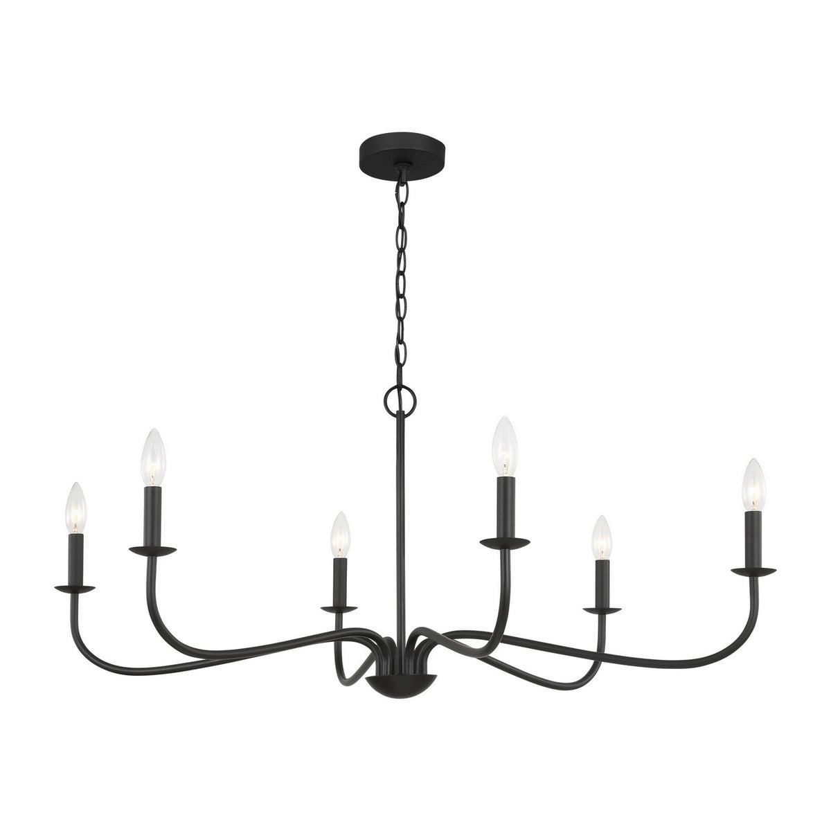 Generation Lighting Canada - GLC1196MBK - Six lampes Suspendu - Abells - Noir de minuit
