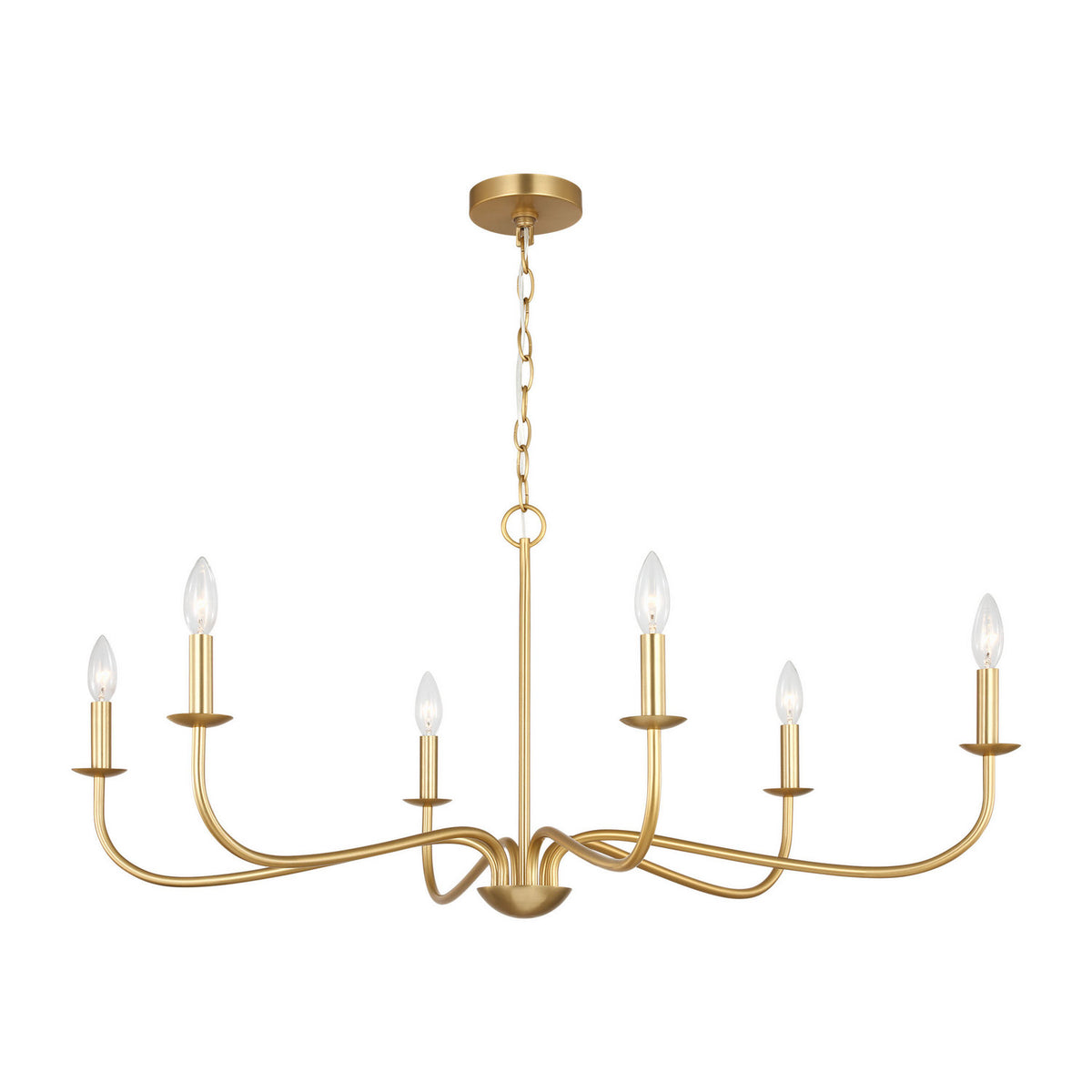Generation Lighting Canada - GLC1196SB - Six lampes Suspendu - Cloches - Laiton satiné