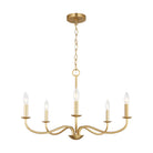 Generation Lighting Canada - GLC1205SB - Five Light Chandelier - Abells - Satin Brass