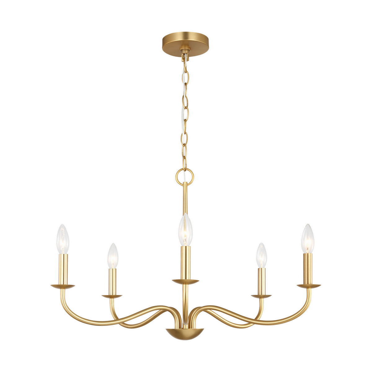 Generation Lighting Canada - GLC1205SB - Cinq lampes Suspendu - Cloches - Laiton satiné