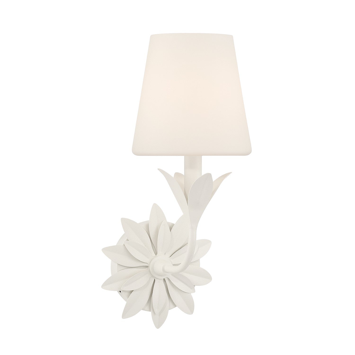 Crystorama - 571-OP-MT - One Light Wall Sconce - Broche - Matte White