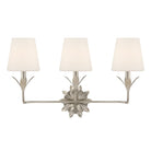 Crystorama - 573-OP-SA - Three Light Bath - Broche - Antique Silver