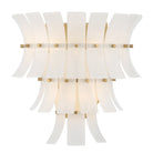 Crystorama - ABI-2002-AG-WH - Three Light Wall Sconce - Abigail - Aged Brass