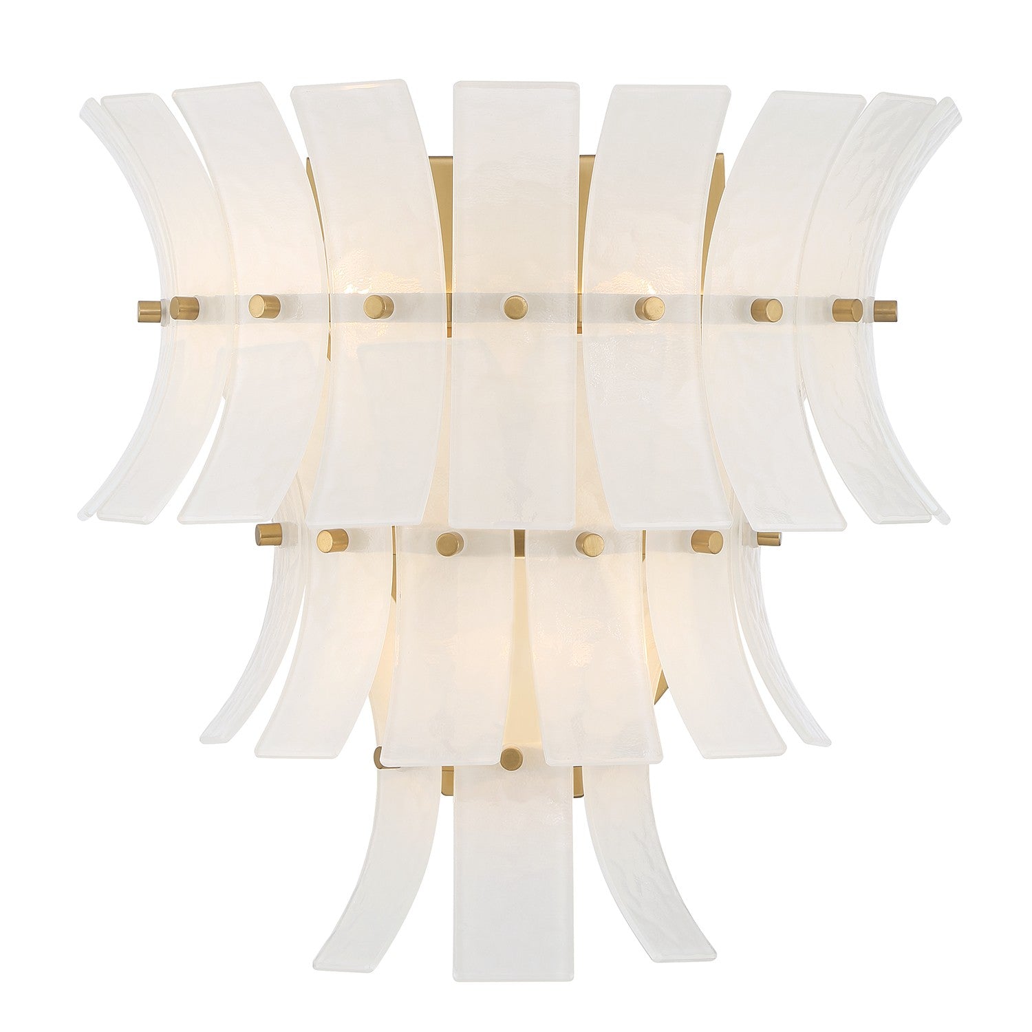 Crystorama - ABI-2002-AG-WH - Three Light Wall Sconce - Abigail - Aged Brass