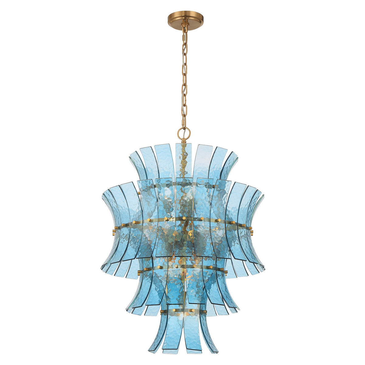 Crystorama - ABI-2006-AG-BL - 13 Light Chandelier - Abigail - Aged Brass