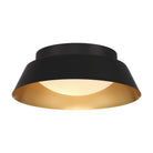 Crystorama - ED0552202MKGD - Two Light Flush Mount - Donoven - Matte Black + Gold