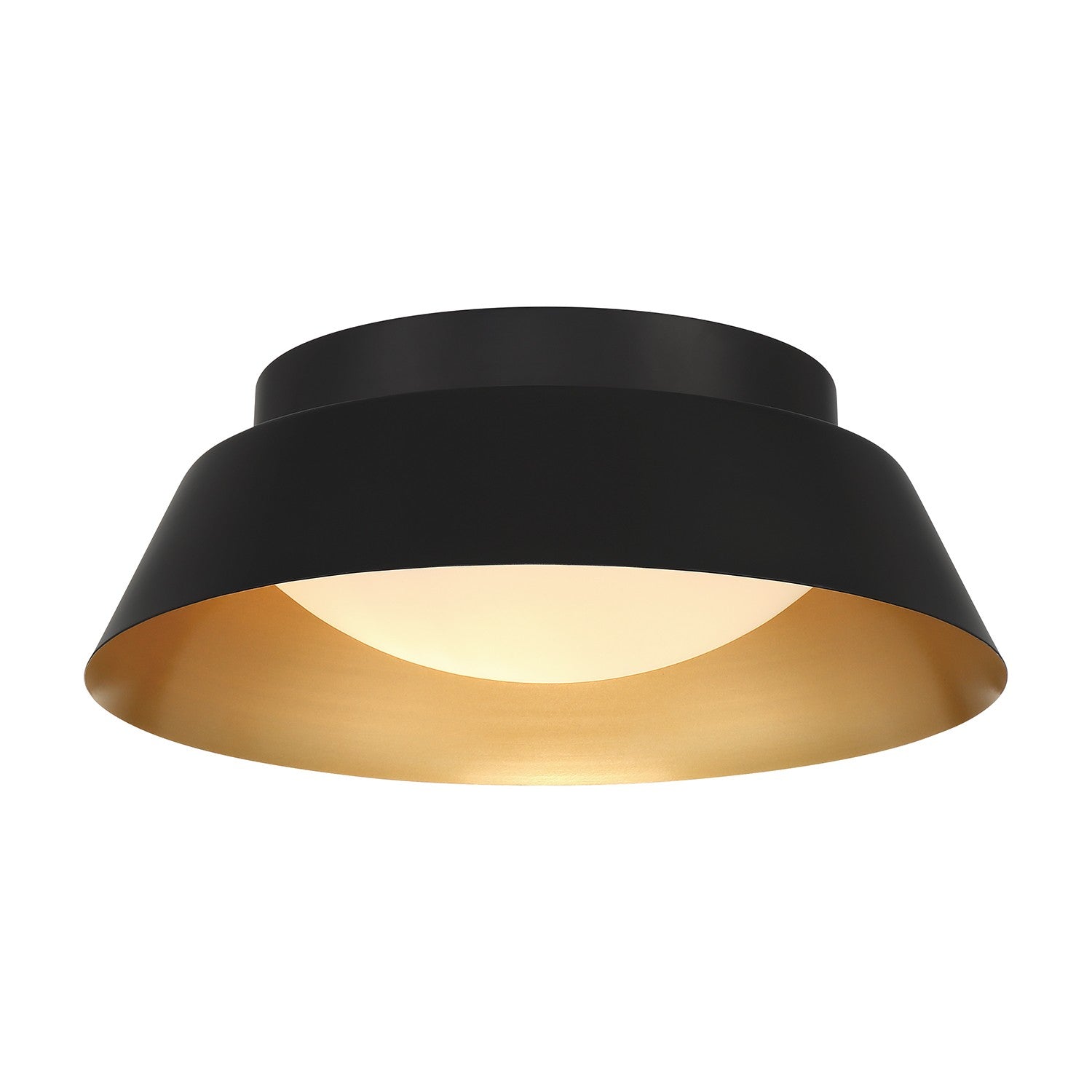 Crystorama - ED0552202MKGD - Two Light Flush Mount - Donoven - Matte Black + Gold
