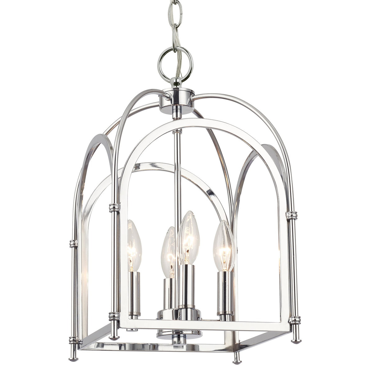 Crystorama - ED444114CH - Four Light Pendant - Kai - Polished Chrome