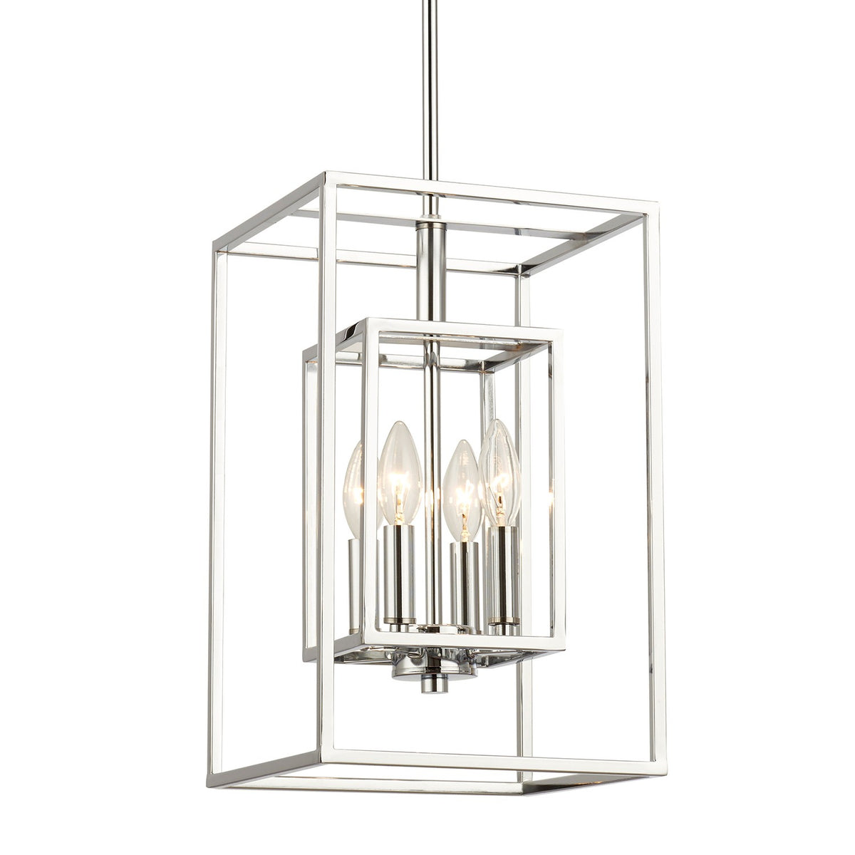 Crystorama - ED884114CH - Four Light Pendant - Kai - Polished Chrome