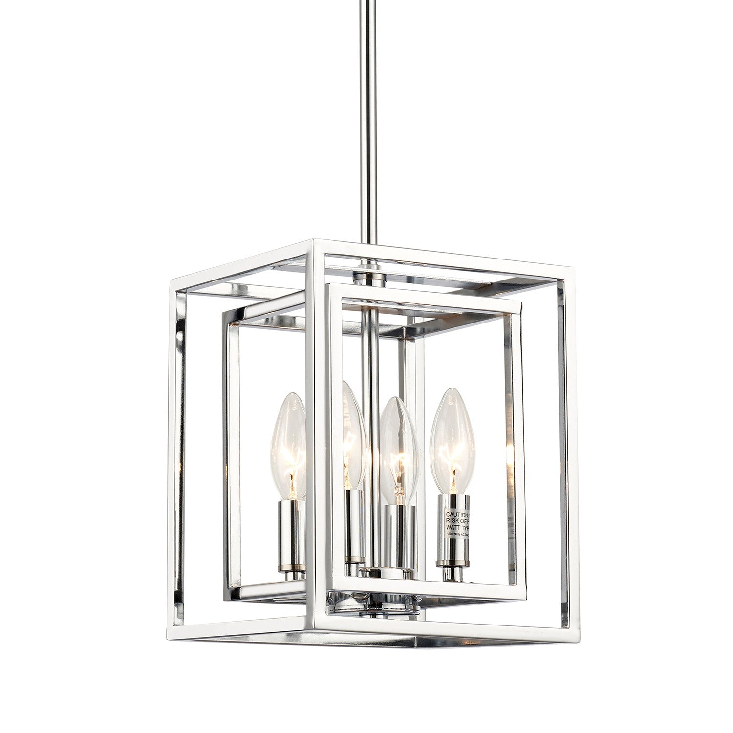 Crystorama - ED884114CH - Four Light Pendant - Kai - Polished Chrome