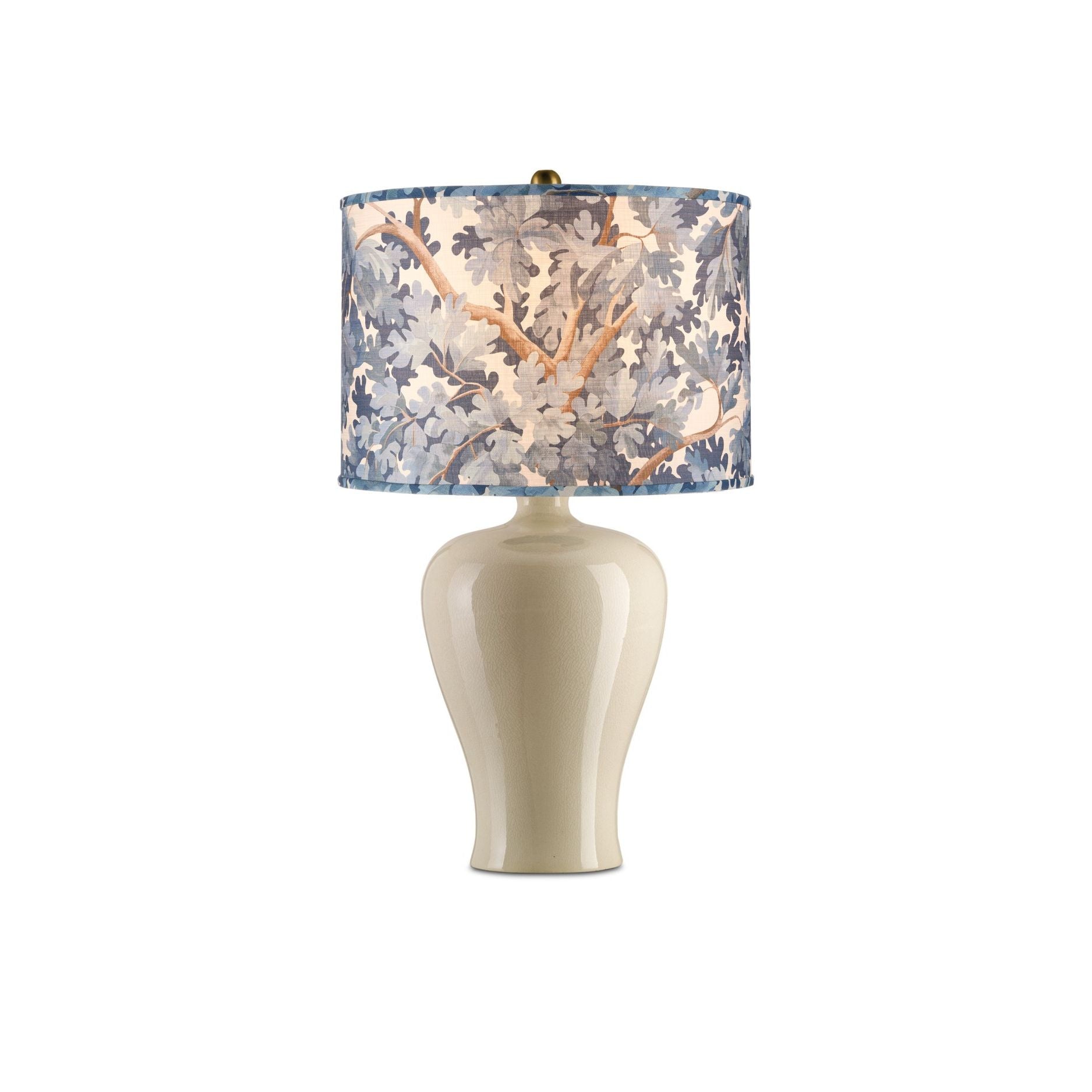 Currey and Company - 0900-6011 - Lamp Shade - Woodland - Blue / Brown / Ivory