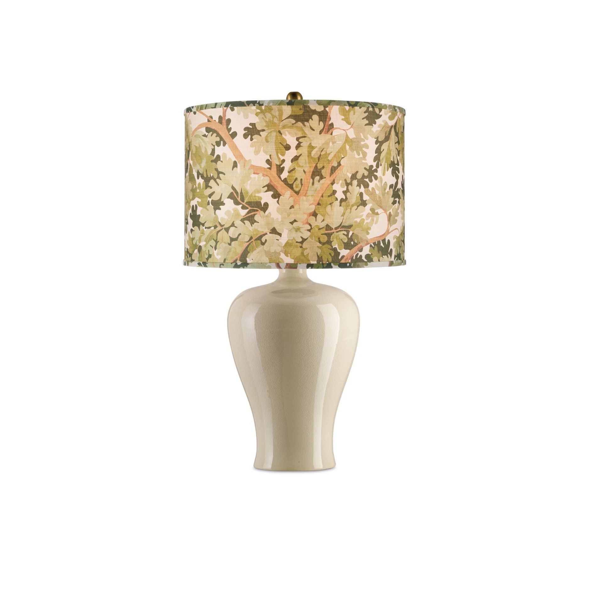 Currey and Company - 0900-6012 - Lamp Shade - Woodland - Green / Brown / Ivory