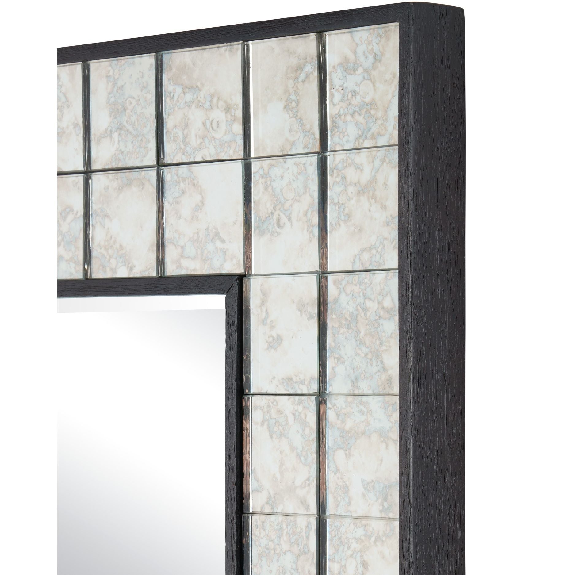 Currey and Company - 1000-0166 - Mirror - Mosaico - Ebony / Antique Mirror