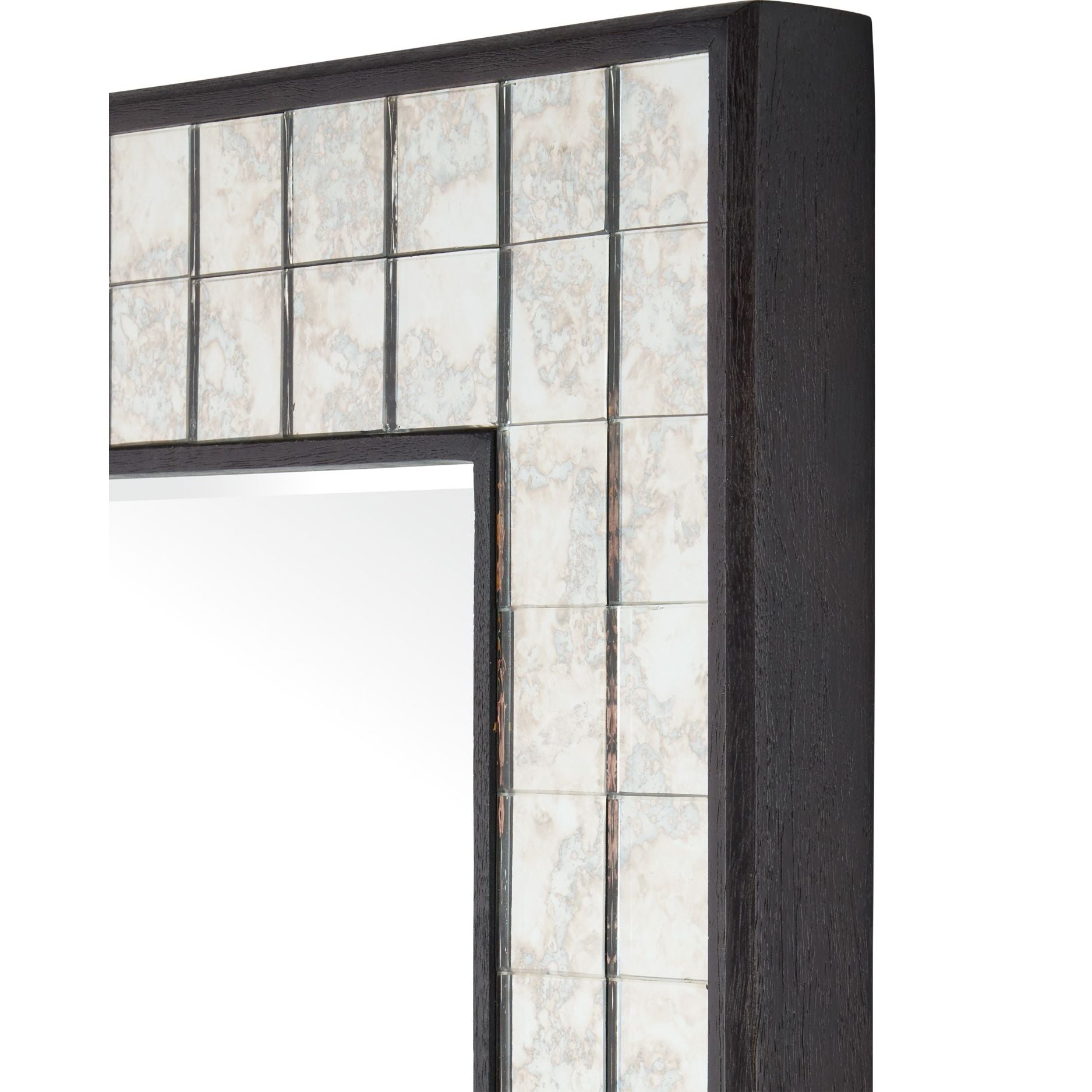 Currey and Company - 1000-0167 - Mirror - Mosaico - Ebony / Antique Mirror