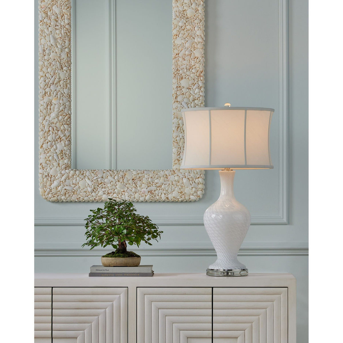 Currey and Company - 1000-0168 - Miroir - Turbinella - Naturel