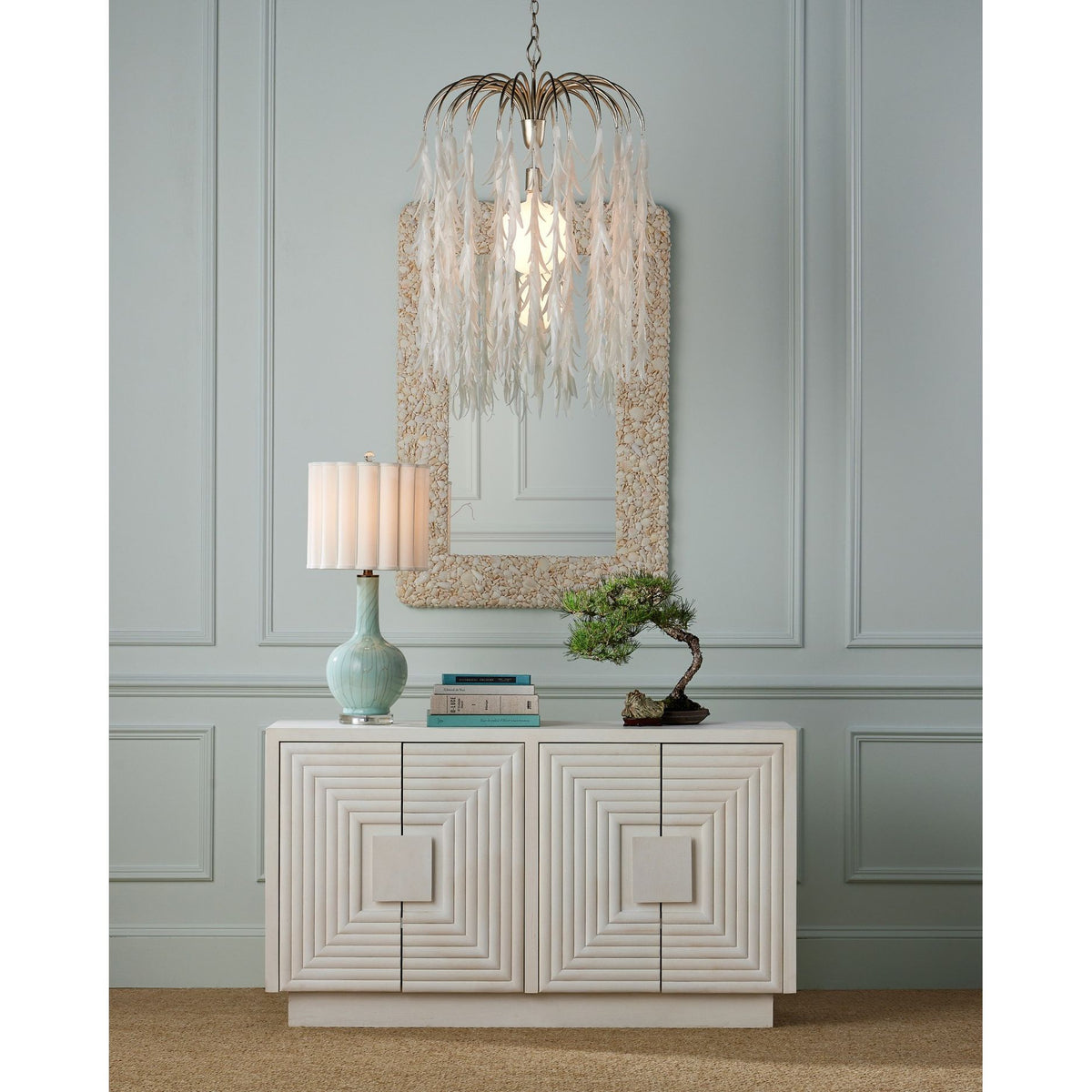 Currey and Company - 1000-0168 - Miroir - Turbinella - Naturel
