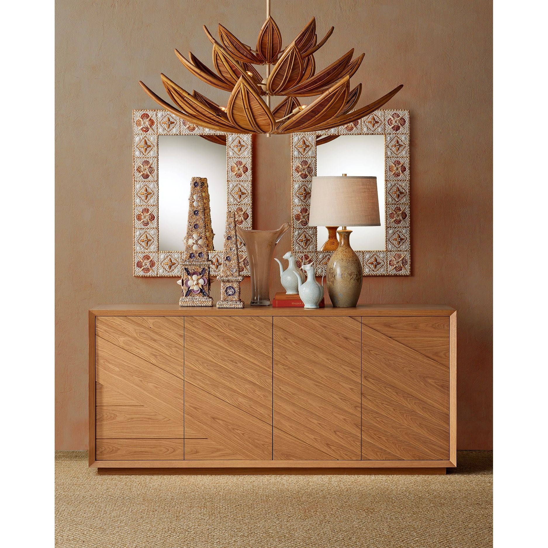 Currey and Company - 1000-0169 - Miroir - Miroir rectangulaire Junonia - Naturel