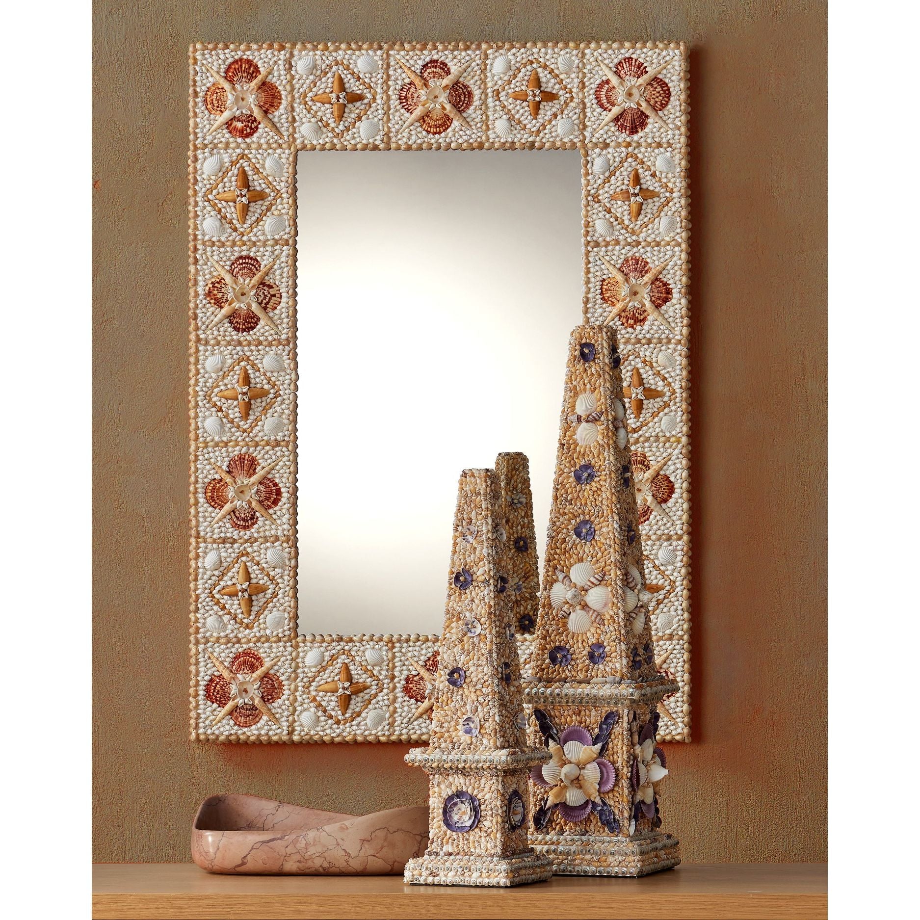 Currey and Company - 1000-0169 - Miroir - Miroir rectangulaire Junonia - Naturel