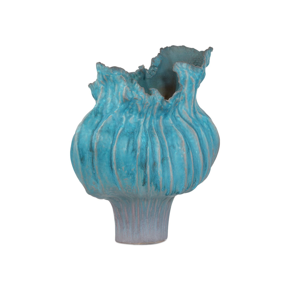 Currey and Company - 1200-0981 - Vase - Flying Silk Blue Vase - Blue