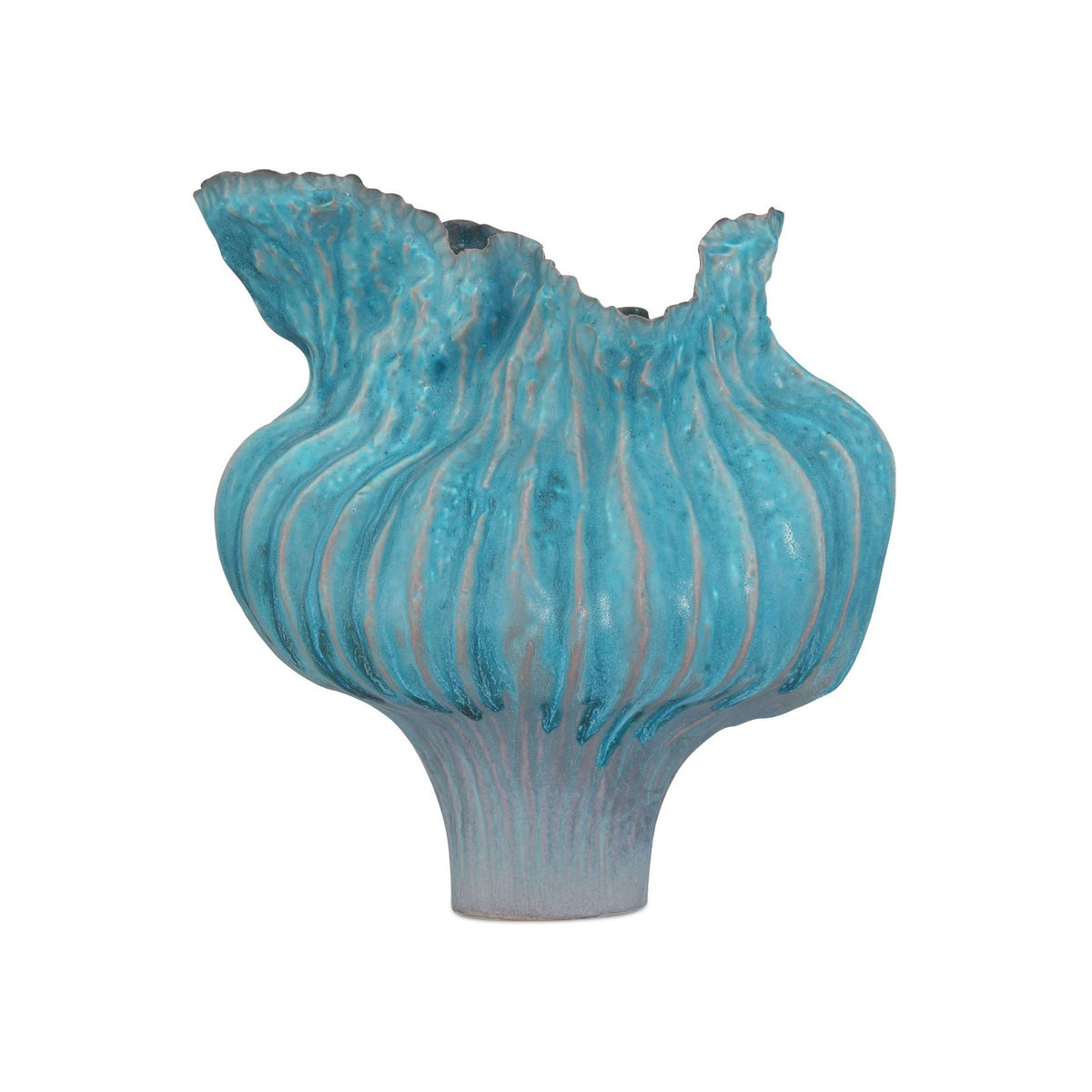 Currey and Company - 1200-0981 - Vase - Flying Silk Blue Vase - Blue