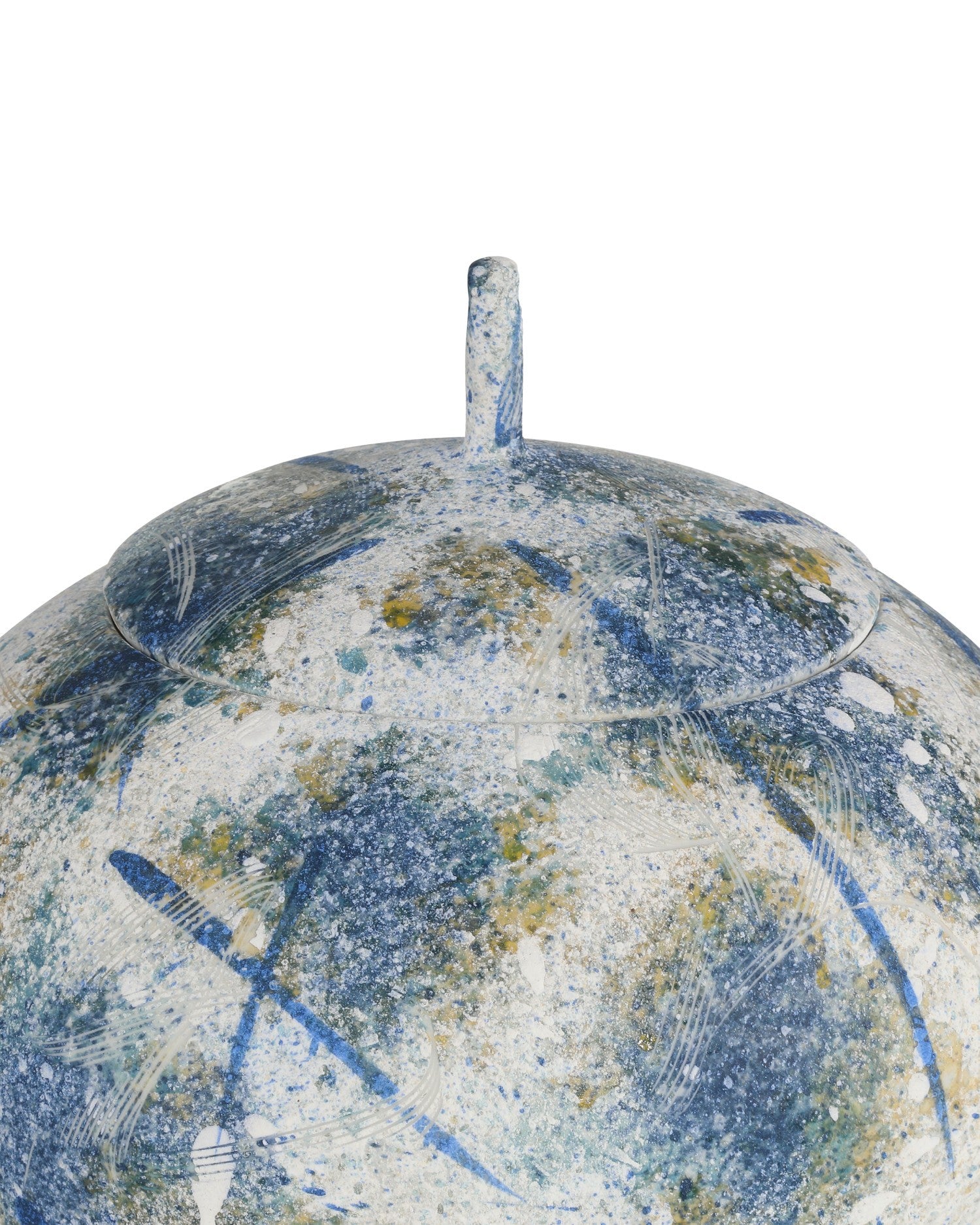 Currey and Company - 1200-0998 - Vase - Jackson Blue & White Vase - Antique Blue / Off-White