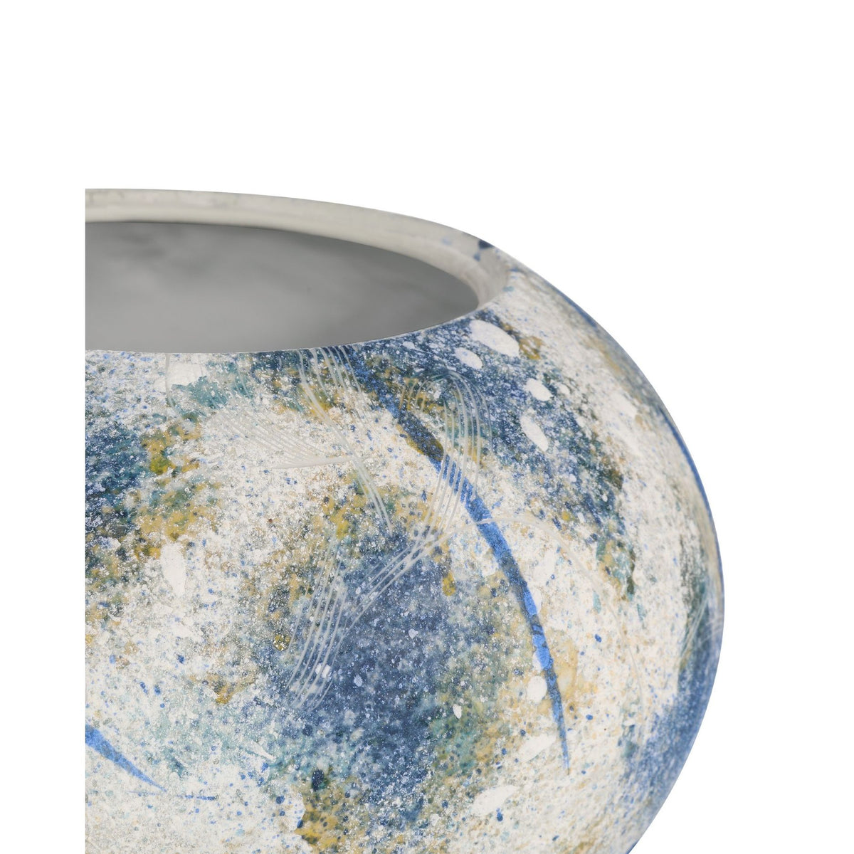Currey and Company - 1200-0998 - Vase - Jackson Blue & White Vase - Antique Blue / Off-White
