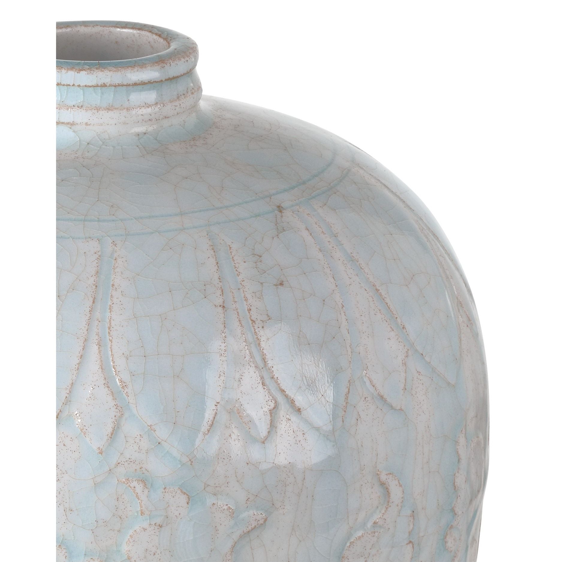 Currey and Company - 1200-1002 - Vase - Lot de 2 vases bleu clair de Nanjing - Bleu clair
