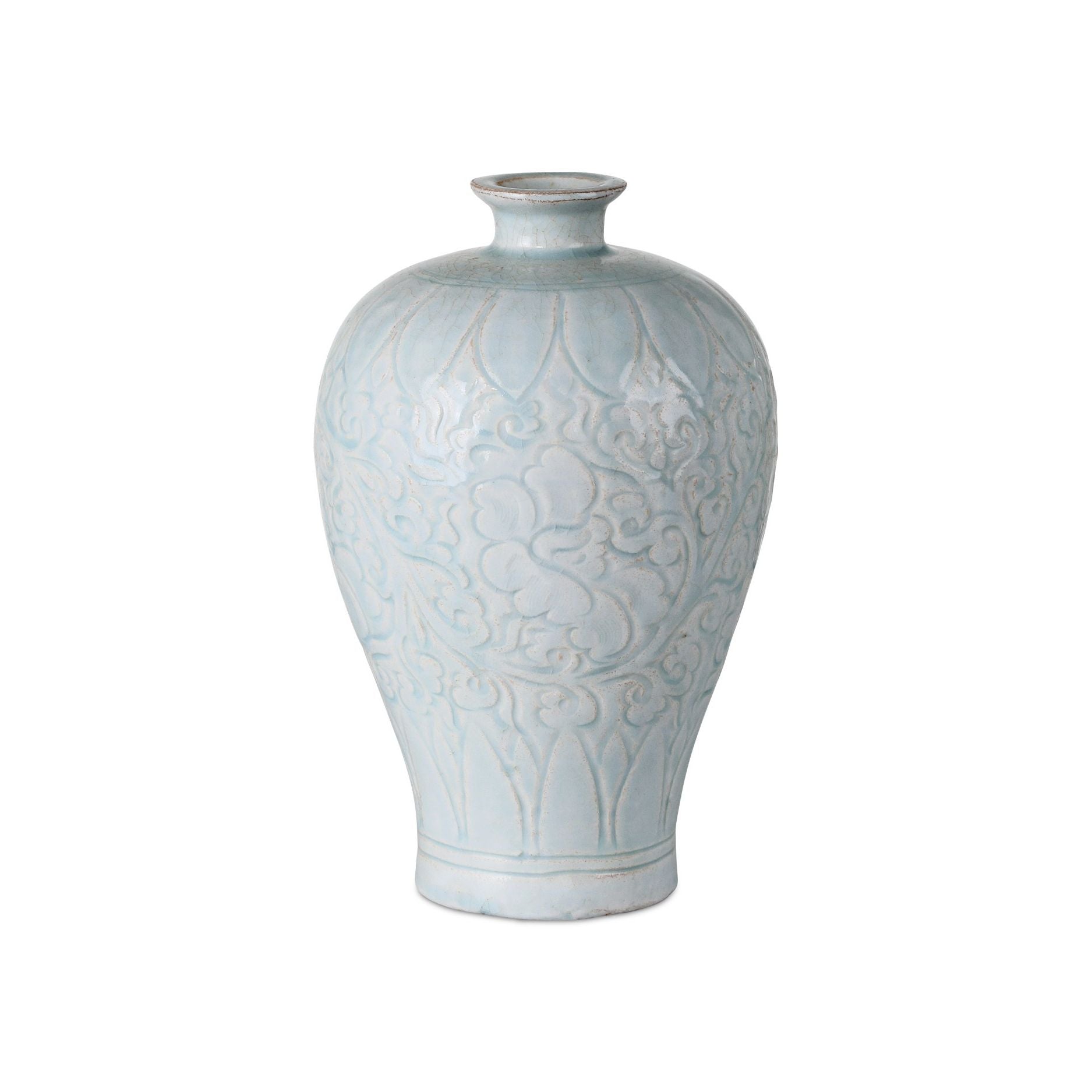 Currey and Company - 1200-1002 - Vase - Lot de 2 vases bleu clair de Nanjing - Bleu clair