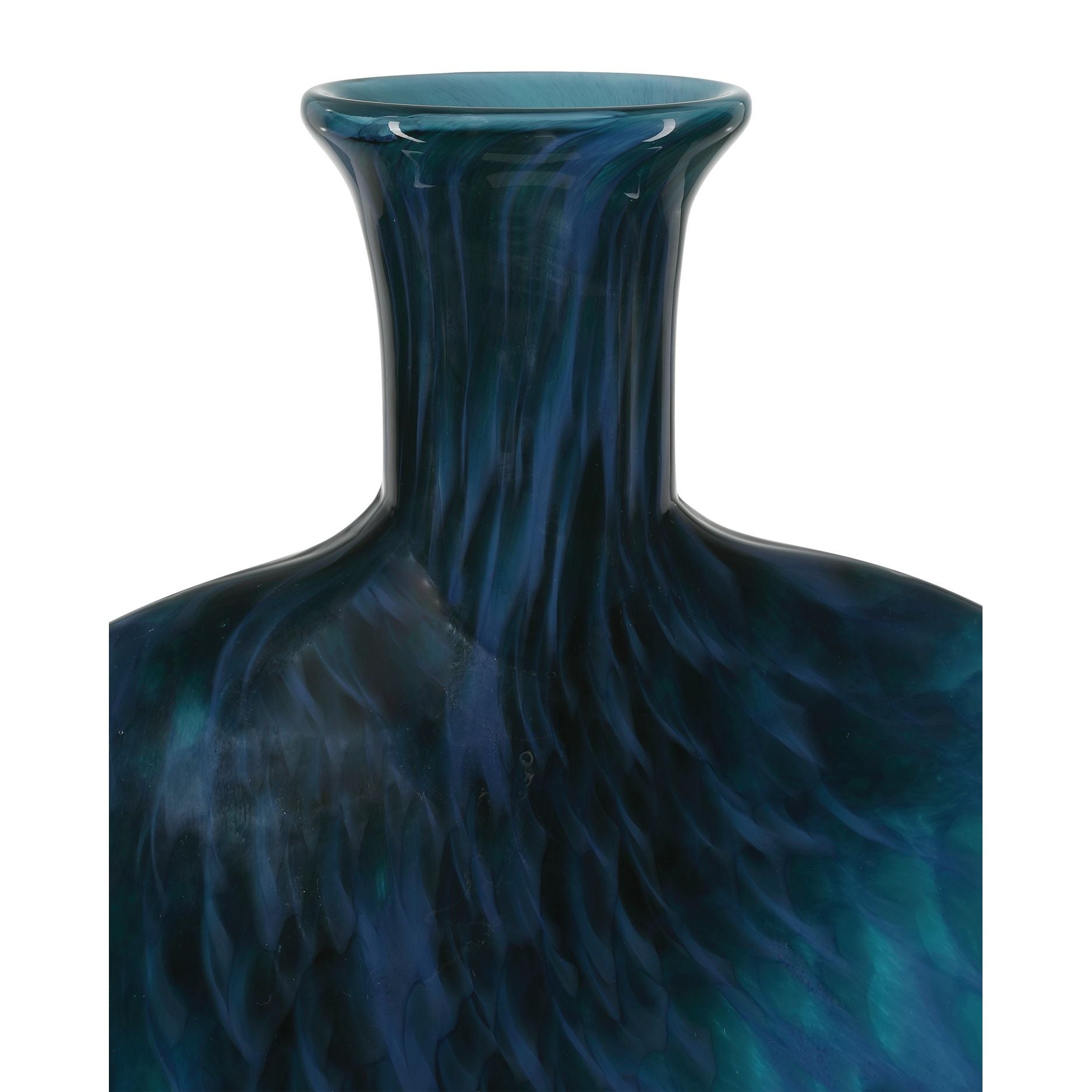 Currey and Company - 1200-1012 - Vase - Vase Pavonini - Bleu