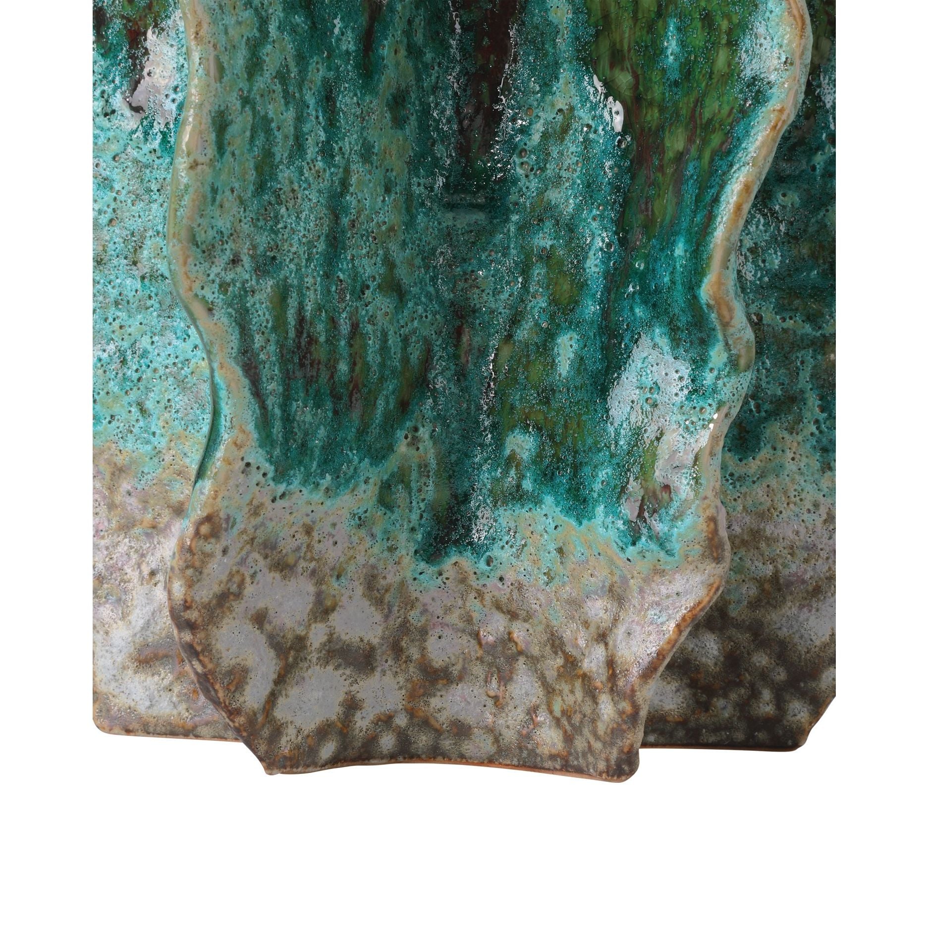 Currey and Company - 1200-1013 - Vase - Ensemble de 2 vases Urbano - Turquoise / Marron