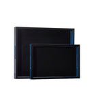 Currey and Company - 1200-1018 - Ensemble de 2 plateaux - Laque - Bleu marine / Noir