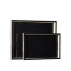 Currey and Company - 1200-1019 - Ensemble de 2 plateaux - Laque - Ivoire / Noir