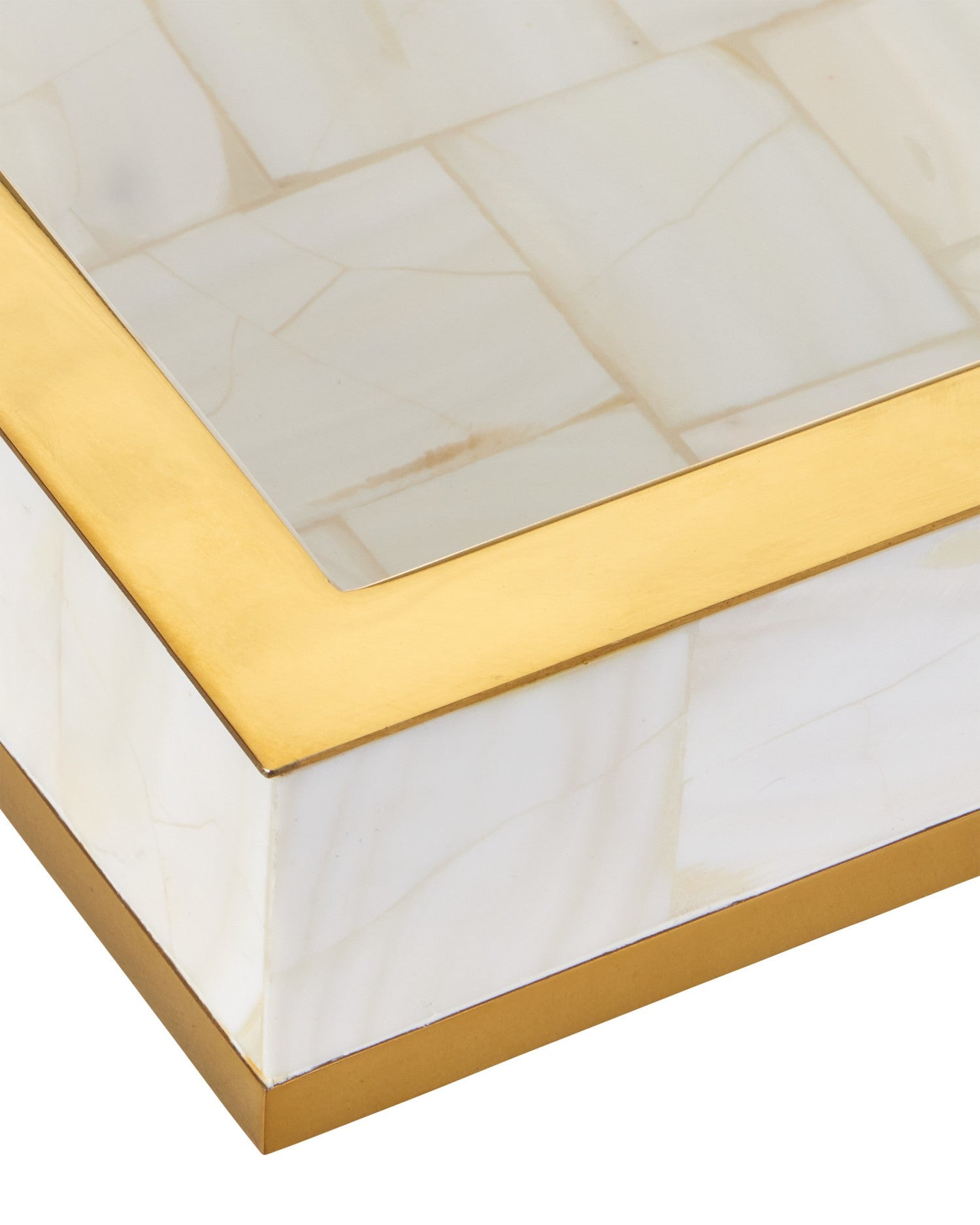 Currey and Company - 1200-1021 - Tray Set of 2 - Casey - Natural / Brass