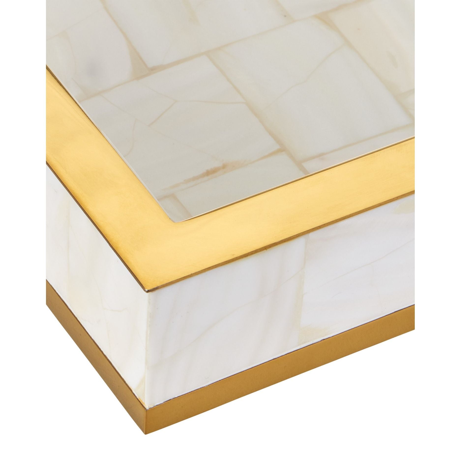 Currey and Company - 1200-1021 - Ensemble de 2 plateaux - Casey - Naturel / Laiton