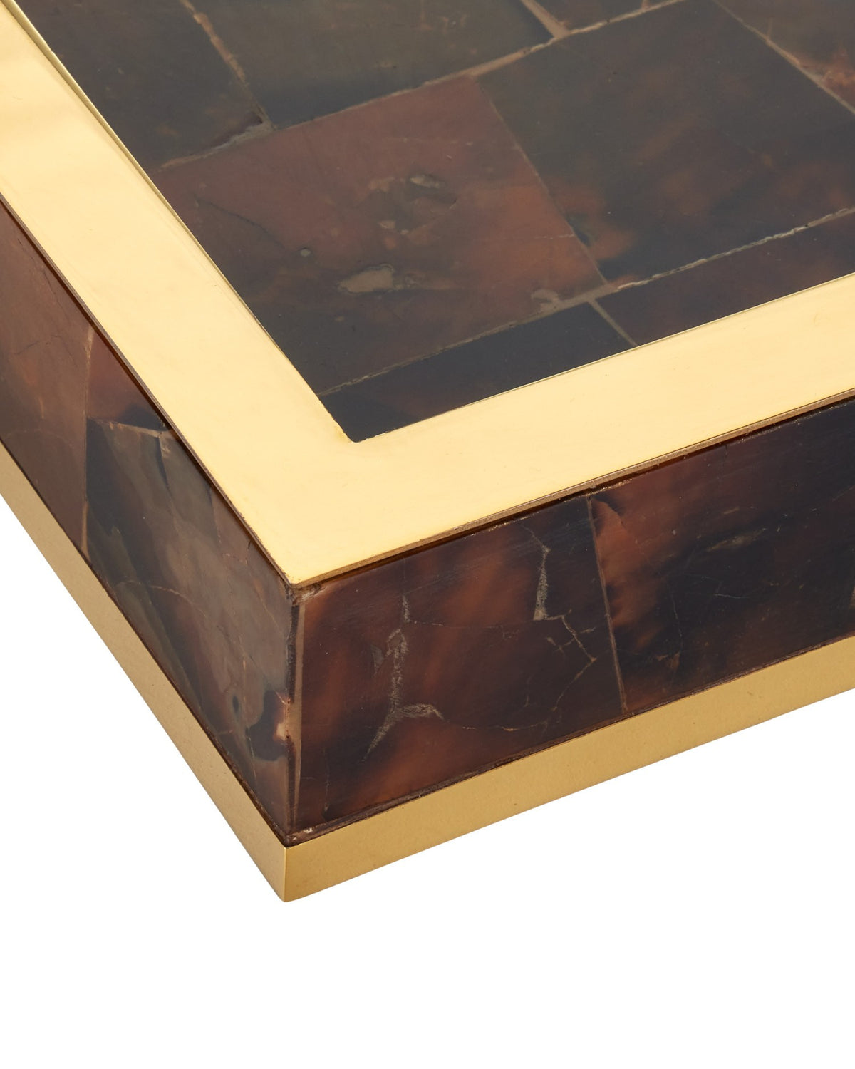 Currey and Company - 1200-1022 - Tray Set of 2 - Casey - Natural / Brass