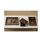 Currey and Company - 1200-1022 - Ensemble de 2 plateaux - Casey - Naturel / Laiton