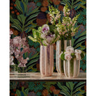 Currey and Company - 1200-1031 - Vase - Ensemble de 3 vases en verre Merletto - Rose poudré / Transparent
