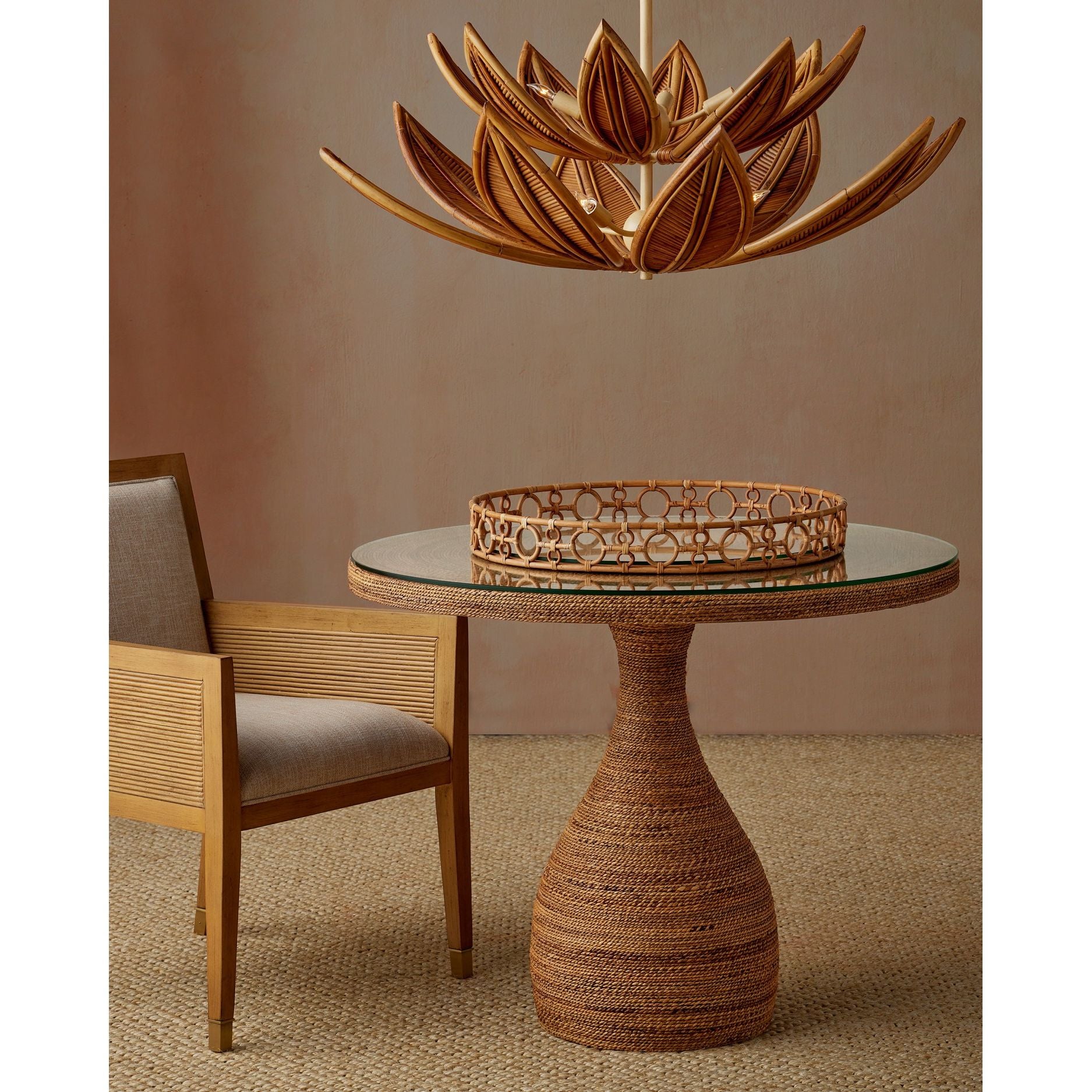 Currey and Company - 1200-1041 - Plateau - Tegal - Naturel / Transparent