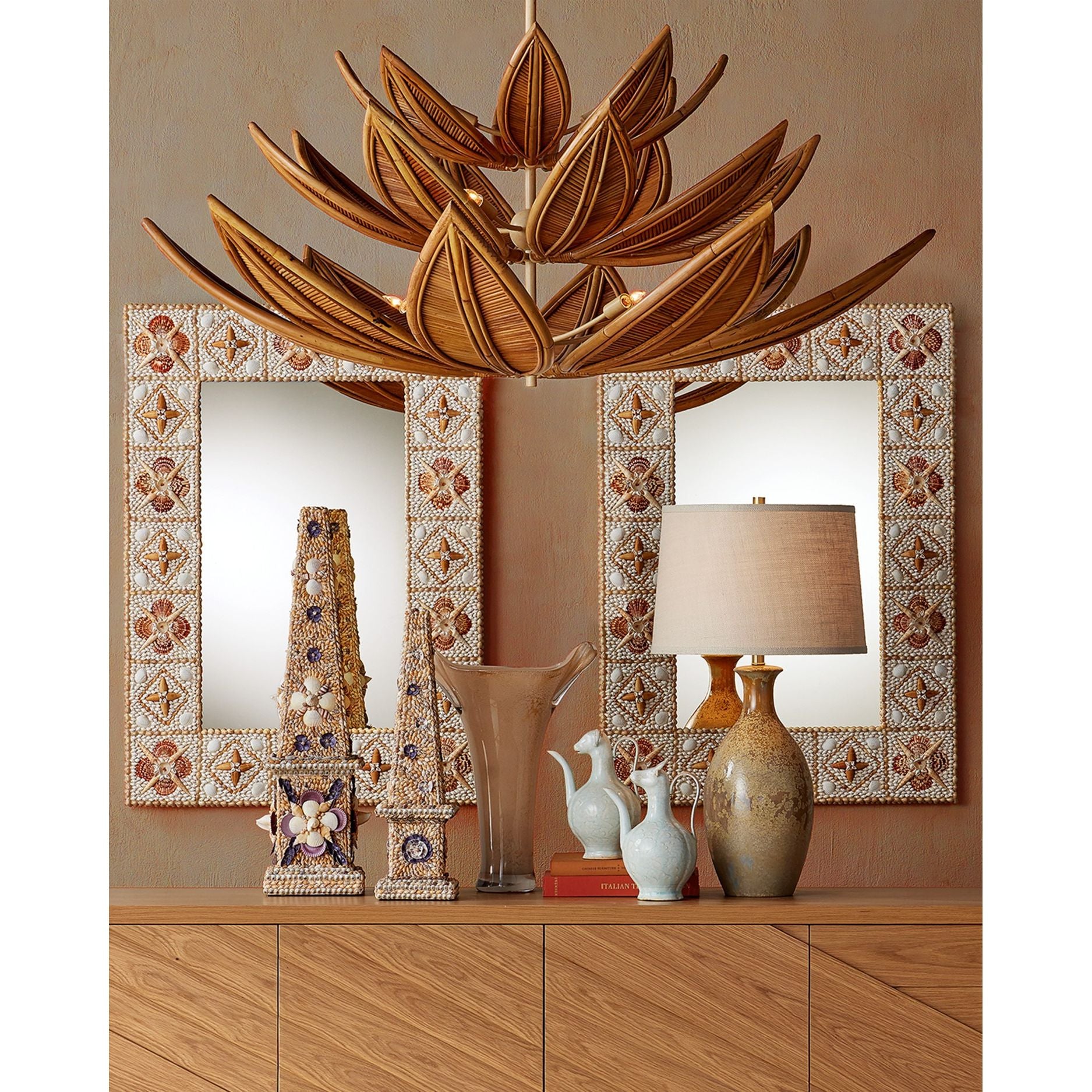 Currey and Company - 1200-1042 - Obélisque - Coquillage - Naturel