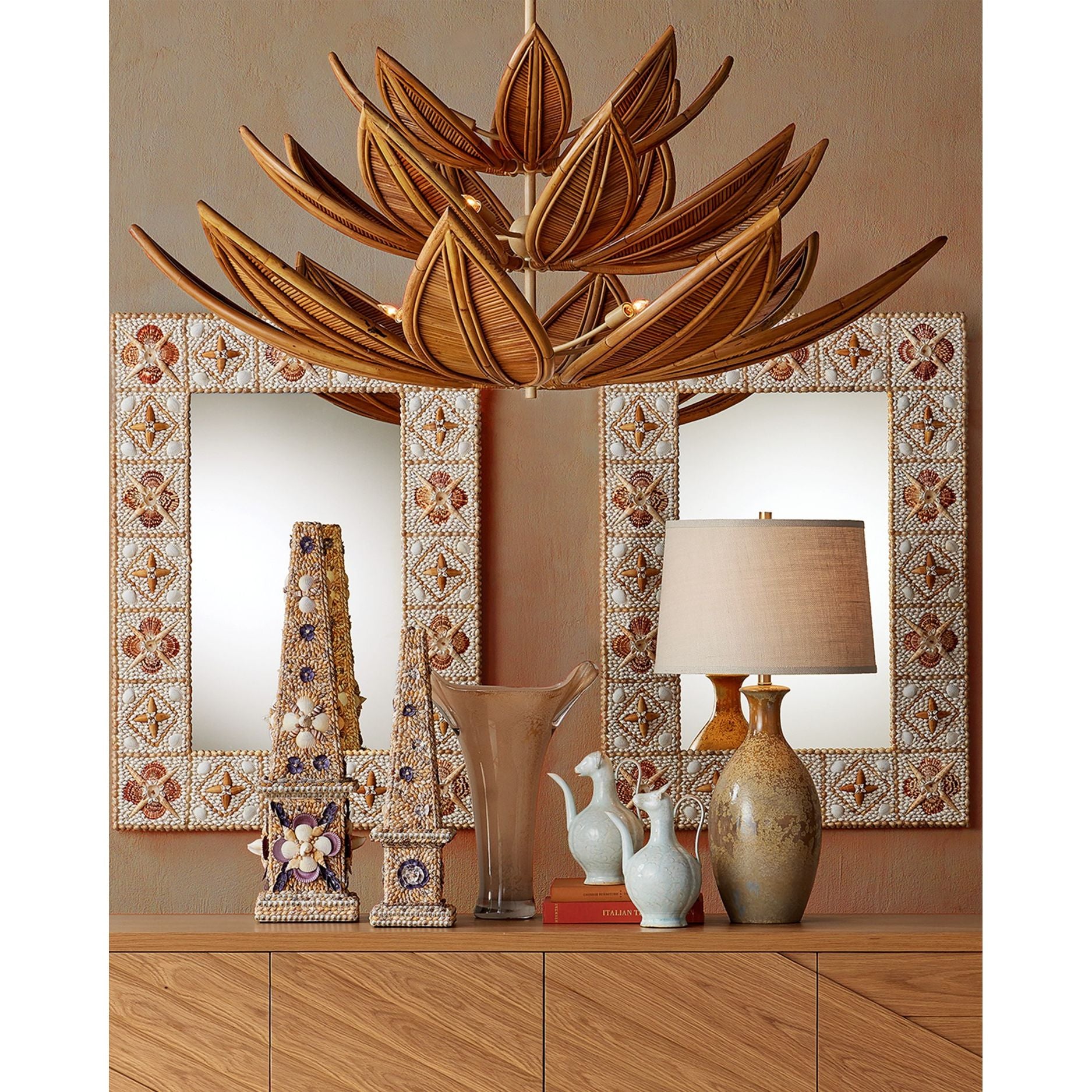 Currey and Company - 1200-1043 - Obélisque - Coquillage - Naturel