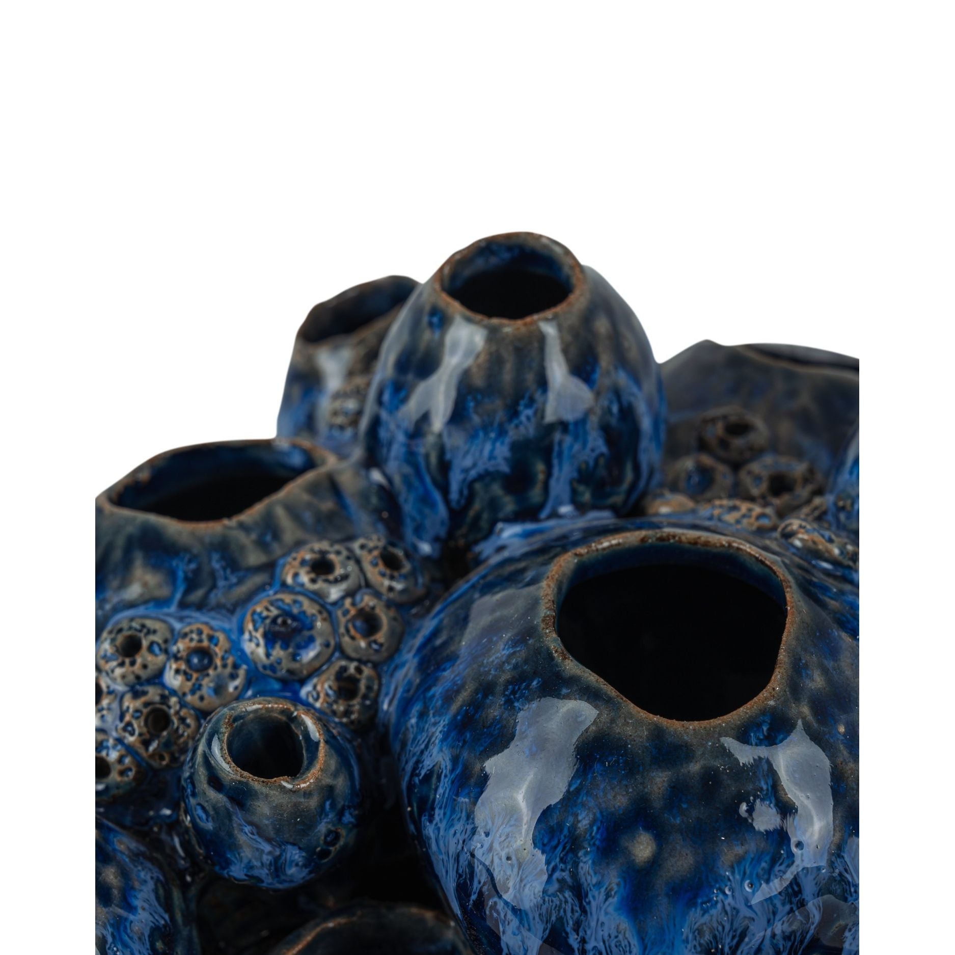 Currey and Company - 1200-1046 - Sculpture - Sulawasi - Bleu foncé réactif