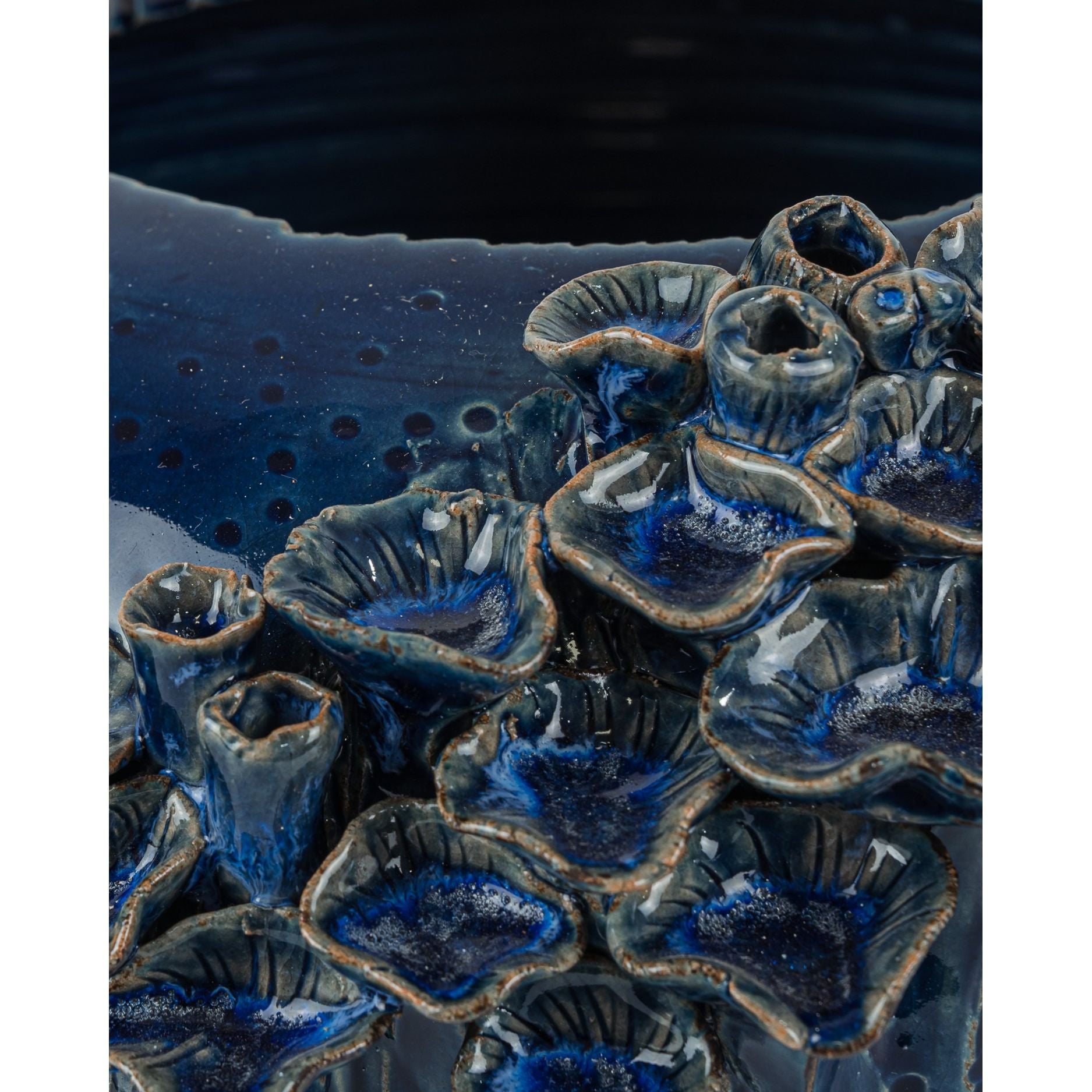Currey and Company - 1200-1047 - Bowl - Sunken - Reactive Dark Blue