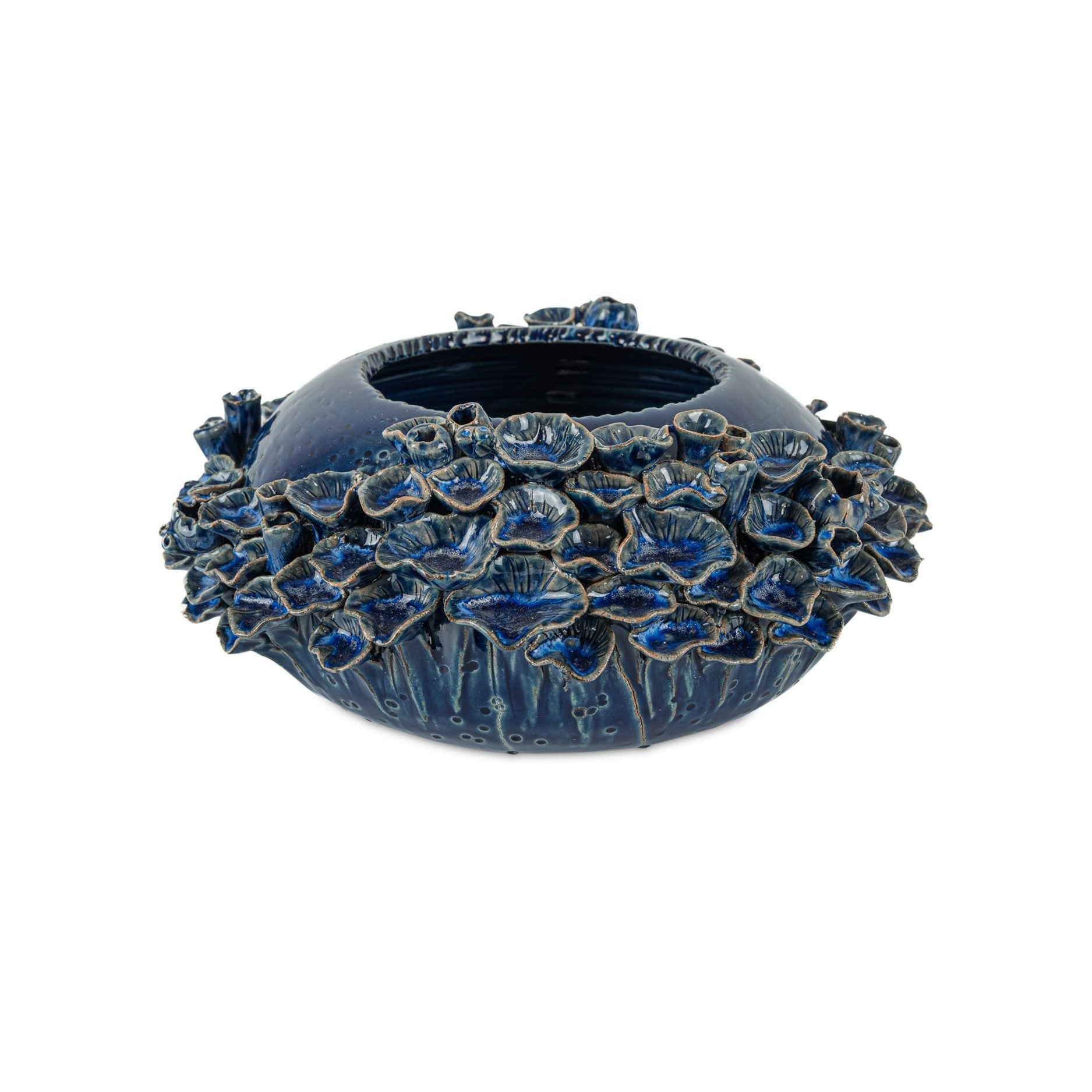 Currey and Company - 1200-1047 - Bowl - Sunken - Reactive Dark Blue