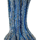 Currey and Company - 1200-1048 - Vase - Vase Folios - Bleu foncé réactif